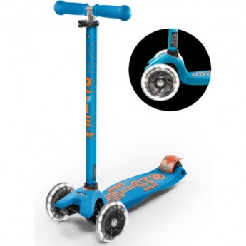 Самокат MICRO MAXI DELUXE аква LED светящиеся колеса Самокат MICRO MAXI DELUXE аква LED светящиеся колеса